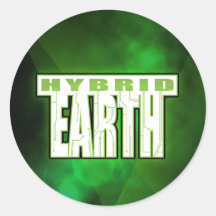 Hybrid-Erdaufkleber - rund