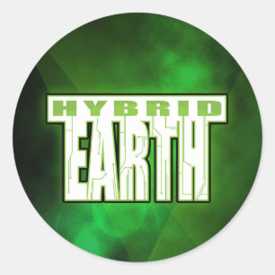 Hybrid-Erdaufkleber - rund Runder Aufkleber