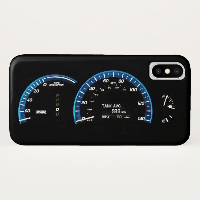 Hybrid-Fahrzeug-Instrumentencluster Case-Mate iPhone Hülle (Rückseite (Horizontal))