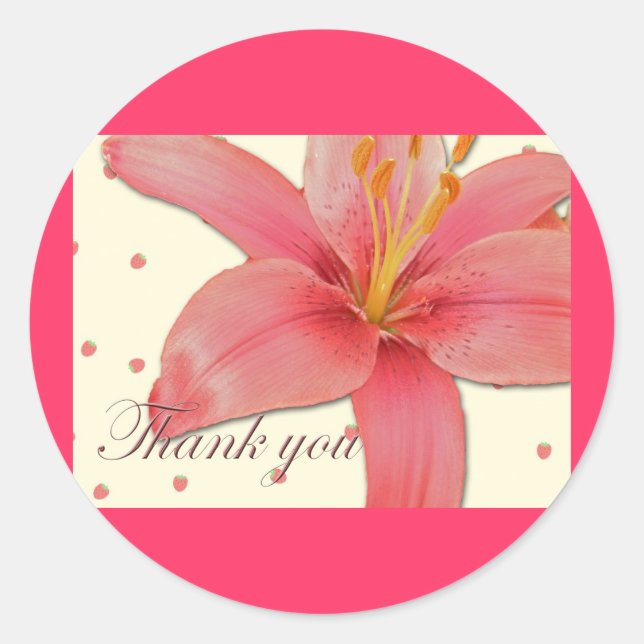 Hybrid Lilies Vielen Dank, Sticker (Vorderseite)