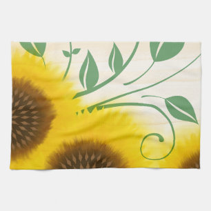 Hybrid Nouveau Sonnenblumen Geschirrtuch