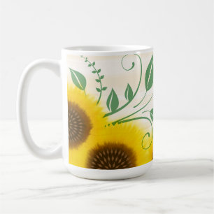 Hybrid Nouveau Sonnenblumen Kaffeetasse