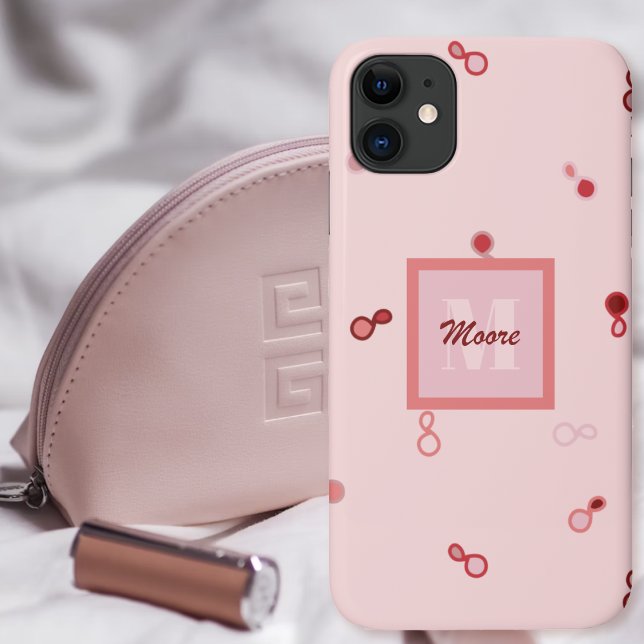 Hybrid Paisley lose in Red Ombre Case-Mate iPhone Hülle (Hybrid Paisley Loosely Scattered in Red Ombre Case-Mate iPhone Case by Leapfroglisics Shop)