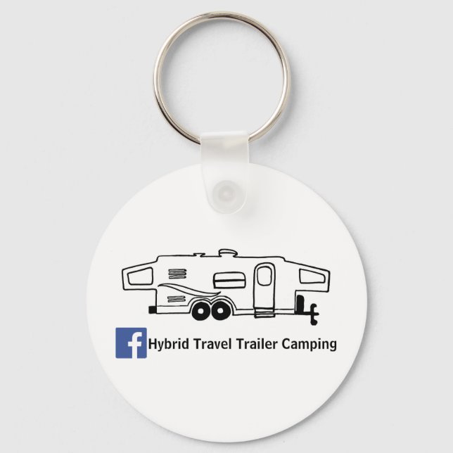 Hybrid Trailer Camping Schlüsselanhänger (Vorderseite)