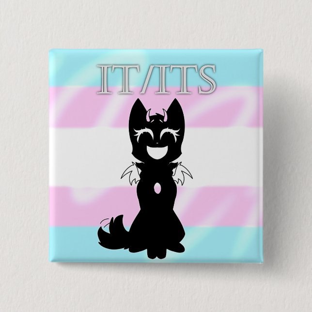 Hybrid-Trans-Button (It/its) Button (Vorderseite)