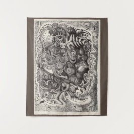 Hybride Bestie (Vollbild) Wandteppich