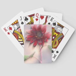Hybride Sonnenblume im Wind wehend Spielkarten