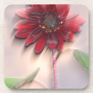 Hybride Sonnenblume im Wind wehend Untersetzer