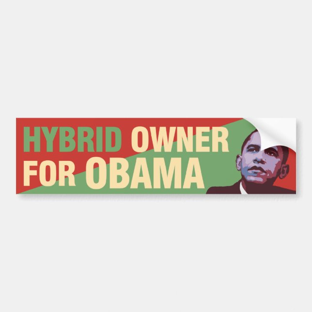 Hybrider Inhaber für Obama - politischer Autoaufkleber (Vorne)