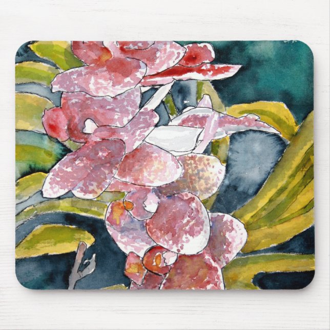 hybrides Orchideen-Blumen-Kunst mousepad (Vorne)