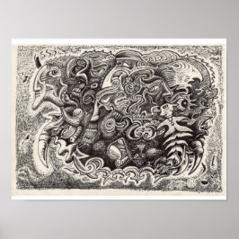 Hybridfarbe zeichnend poster