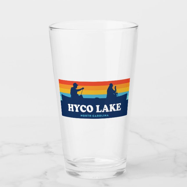 Hyco Lake North Carolina Canoe Glas (Vorderseite)