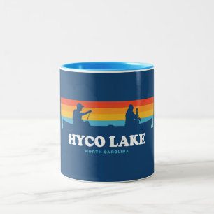 Hyco Lake North Carolina Canoe Zweifarbige Tasse