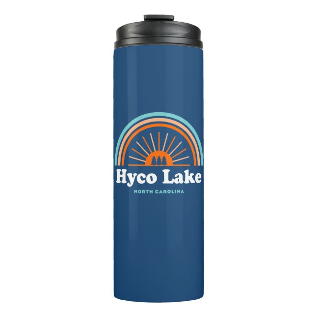 Hyco Lake North Carolina Rainbow Thermosbecher (Vorderseite)
