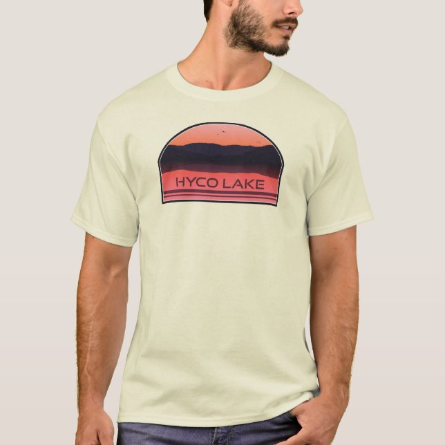 Hyco Lake North Carolina Red Sunrise T-Shirt (Vorderseite)