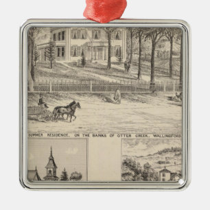 Hyde Hotel in Wallingford Silbernes Ornament