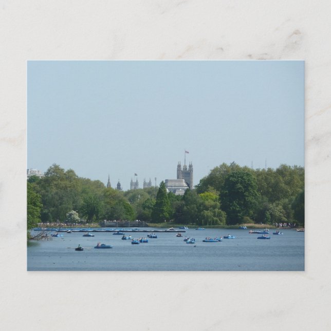 Hyde Park, Bootfahren auf der Serpentine Postkarte (Vorderseite)