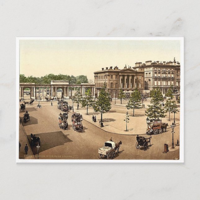 Hyde Park Corner, London, England, klassischer Fot Postkarte (Vorderseite)