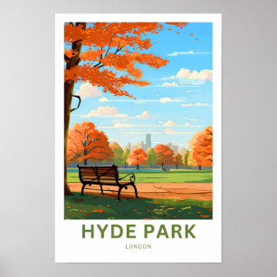 Hyde Park London Travel Print Poster