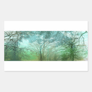 HYDE PARK NEBEL in ELEGANTEN SMARAGDGRÜN Rechteckiger Aufkleber