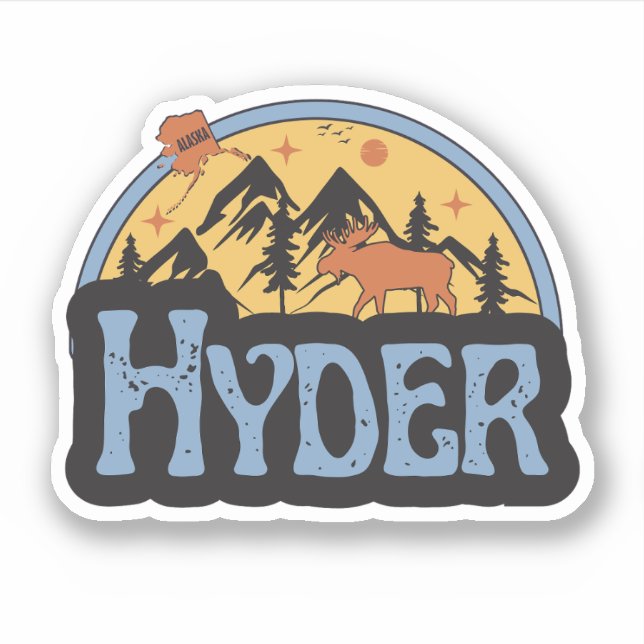 Hyder, Alaska-Aufkleber Aufkleber (Vorderseite)