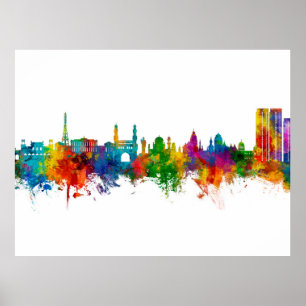 Hyderabad Skyline Indien Poster