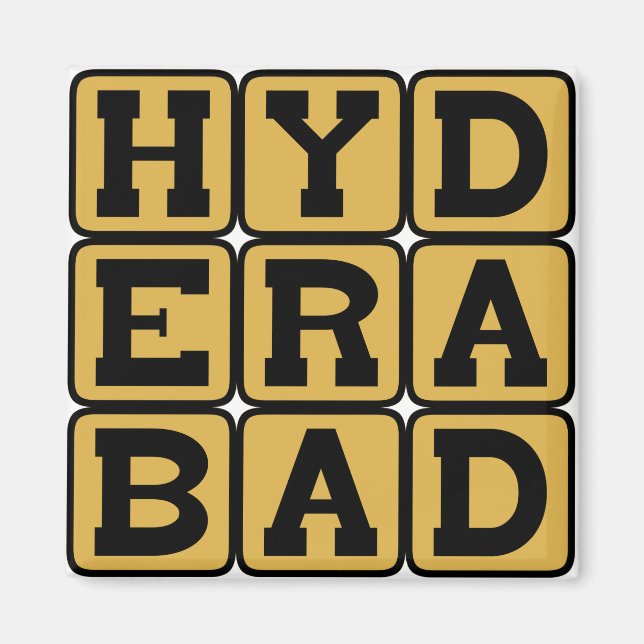 Hyderabad, Stadt in Indien Magnet (Vorne)