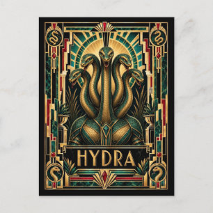 Hydra, Art Deco Mythisch Postkarte