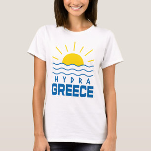 Hydra Greece Sonnenschein und Meereswellen Frauen T-Shirt