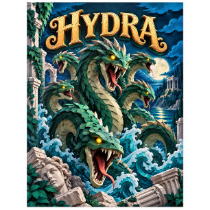 Hydra, Paper Cut Monster Postkarte