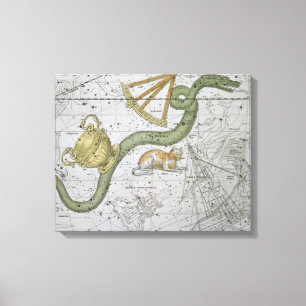 Hydra, von "einem himmlischen Atlas", Kneipe. im Leinwanddruck