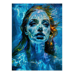 "Hydralea" – Unterwasser-Muse in Bewegung Poster