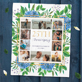 Hydrangea 25-jähriges individuelles FotoCollage Fleecedecke