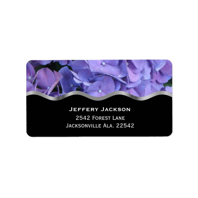 Hydrangea Address Labels Adressaufkleber (Vorne)