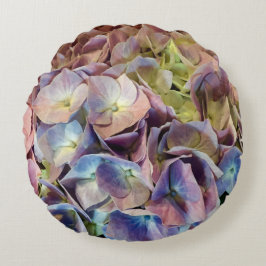 Hydrangea-Akzent-Kissen Rundes Kissen