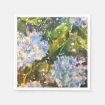 Hydrangea Aquarell Druckservietten