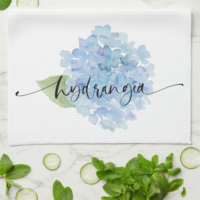 Hydrangea Aquarell Küchentücher (Gefaltet)
