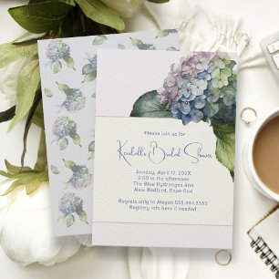 Hydrangea Art Pastels Invitation de douche nuptial