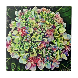 Hydrangea Art Tile Trivet Fliese