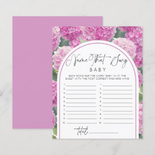 Hydrangea Baby Dusche Name Song Games