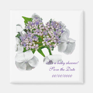 Hydrangea-Baby-Duschen-Save the Date Magnet
