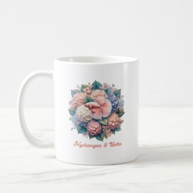 Hydrangea & Bettafish Mug (Gauche)