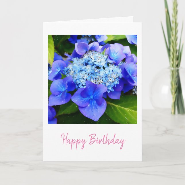 Hydrangea Birthday Karte (Vorderseite)