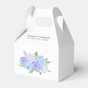 Hydrangea Blau und Helllila Hochzeit Geschenkschachtel