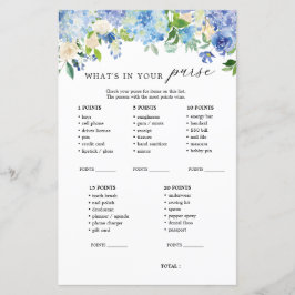 Hydrangea blauer Blumen Was ist in Ihrer Tasche?