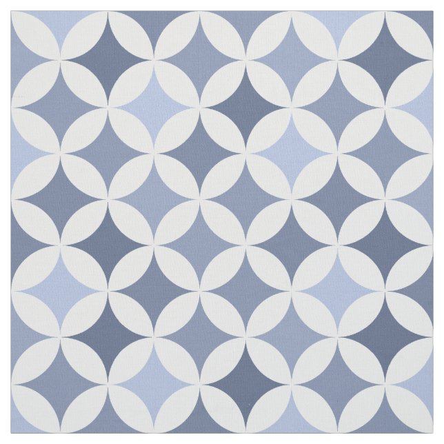 Hydrangea-blaues geometrisches Hypocycloid Muster Stoff (Muster)