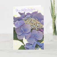 Hydrangea-blauw, Mama und Vater an, Ihr Jahrestag