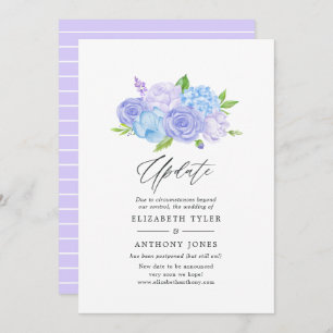 Hydrangea Blue and Light Lavender Wedding Update I Einladung
