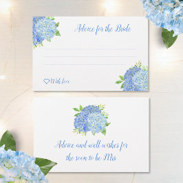 Hydrangea Blue Floral Brautparty Advisor Cards