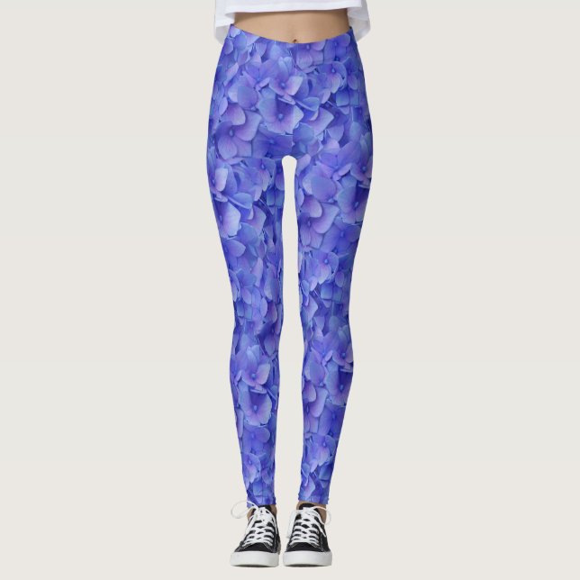 Hydrangea Blue Leggings (Vorderseite)